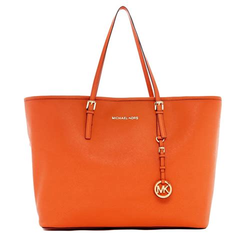 michael kors jet set orange purse|michael kors jet set saffiano.